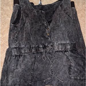 White Birch Acid wash tank jumpsuit